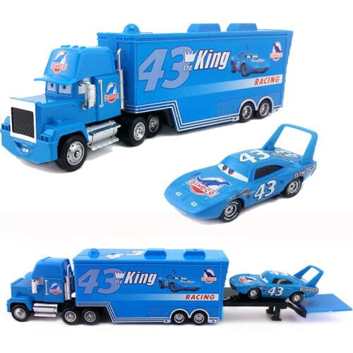 1:55 Metal Alloy Toy Disney Car DINOCO The Kings RACING Number 43 Mack Uncle Truck Childrens Toys Cars Birthday Christmas Gifts