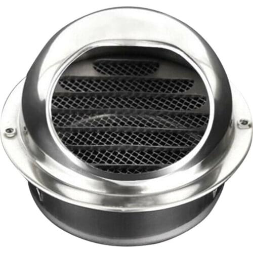 100mm/150mm Stainless Steel Round Bull Nosed External Extractor Wall Vent Outlet Round Air Vent Grille