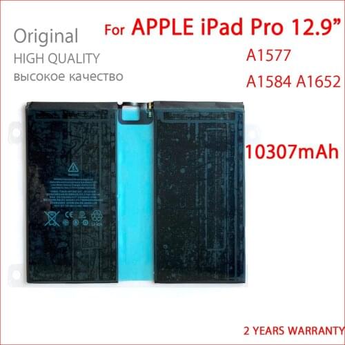 100% Genuine A1584 A1652 A1577 Tablet Battery For iPad Pro 12.9 inch 10307mAh Replacement High Quality Tablet New Batteries