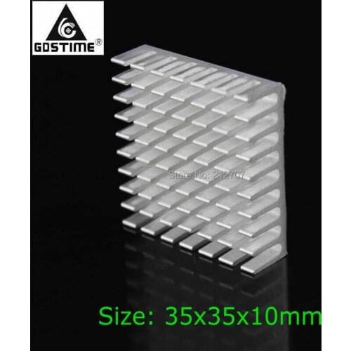20 Pieces/lot Gdstime 35x35x10mm Extrusion Southbridge Northbridge Heat sinks Aluminum