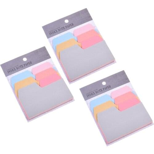 3 Pads 6 Color 180 Pieces Divider Sticky Notes Index Tabs Paper