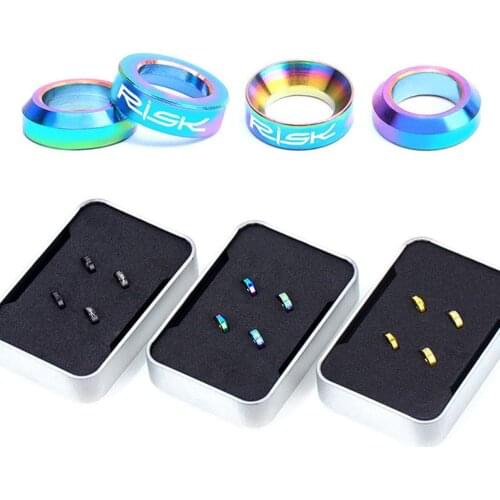 4Pcs Bike Bicycle Titanium M6 Concave and Convex Washer Spacer For Disc Brake Caliper Group XT Mounting Bolts Mountain BMX