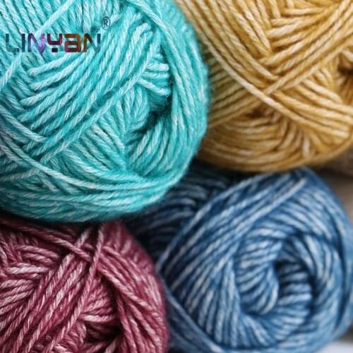 5PCS * 50g Hand knitting Baby Combed Cotton thread Knit Sweater Crochet yarn T shirt yarn for knitting Cotton Blended Yarn ZL49