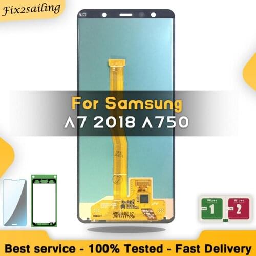 6.0''100% Tested For Samsung Galaxy A7 2018 A750 SM-A750F A750F LCD Display Touch Screen Digitizer Assembly Replacement