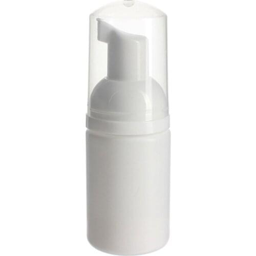 6pcs/lot Empty 30ml Plastic HDPE White foam soap bottle 1oz HDPE foaming refillable bottles with foaming pump