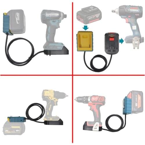 BAP18A Li-ion Battery Adapter Converter Extended Line Weight Reducer For Dewalt Makita Bosch milwaukee 18V Lithium Tool CP48