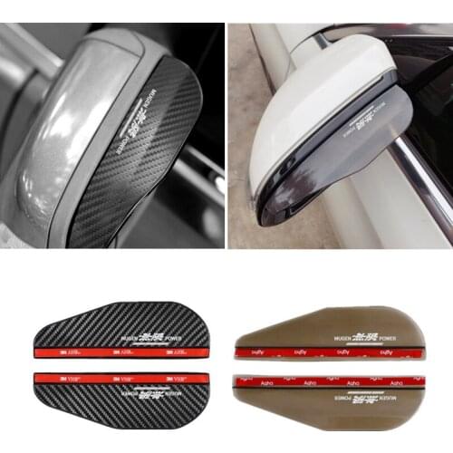 Car Side Rear View Mirror Rain Eyebrow Visor Rain Shield Shade Cover for Mugen Power Honda Civic Accord CRV Hrv Jazz