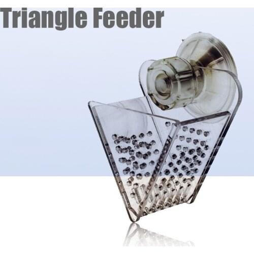 Tank Shrimp Food Pot Fish Tank Triangle Feeder Crystal Shrimp Glass Ornamental Fish Feeder Circle Small Prawn