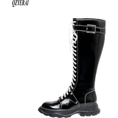 Brand Knee high boots Genuine leather Women boots Warm winter movement Motorcycle boots Knight boots snow boots Women shoes