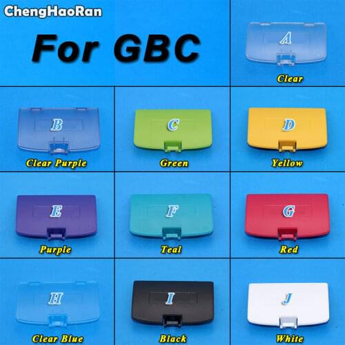 ChengHaoRan 10 Colors To Choose Replacement For GBC Battery Cover Lid Door For Nintendo GameBoy Color Back Door Shell