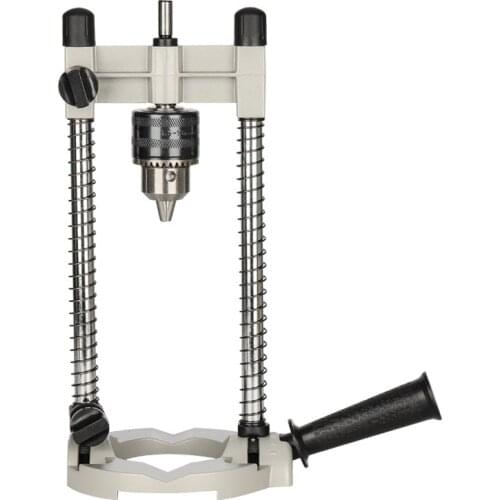 Electric Drill Holder Drilling Guide Stand Rack Adjustable Angle and Removeable Hand Drill Hammer Bracket DIY Woodworking Tool