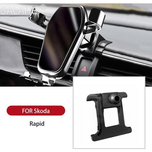 Gravity Car styling Accessories Car Phone Holder Air Vent Clip Mount Mobile Cell Stand Smartphone GPS Support For Skoda Rapid