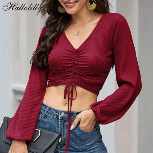 Женские футболки с длинным рукавом Hallolilla China At AliExpress