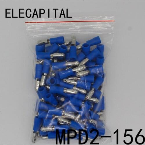 MPD2-156 MPD2.5-156 100PCS Bullet Shaped male Insulating Joint Wire Connector Electrical Crimp Terminal AWG16-14 MPD