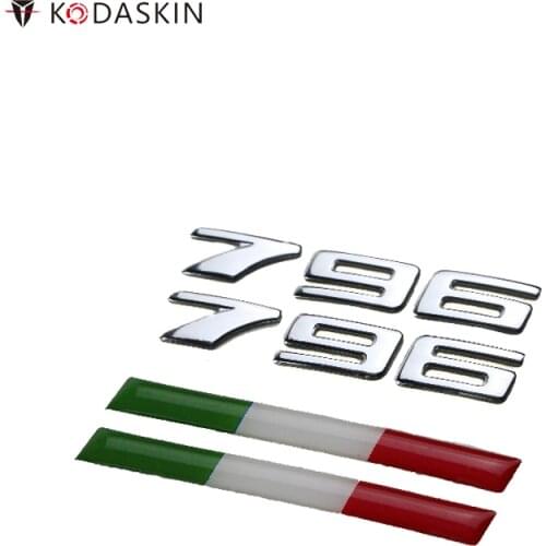 KODASKIN Motorcycle Chrome Stickers Decals Emblems Triple Raised 3D for DUCATI Monster 796