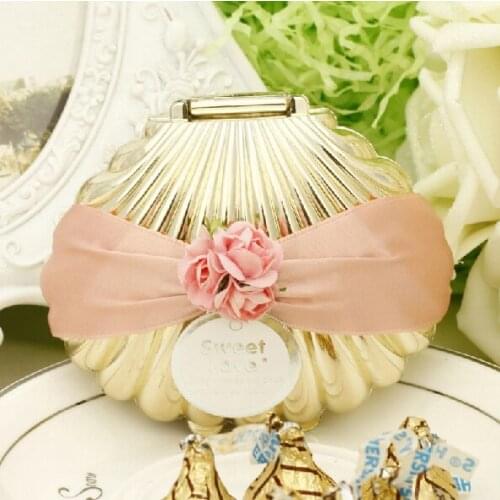 Creative Wedding Candy Box Love Shell Design Chocolate Holder Party Favors Gift Wrap 12pcs/lot SH424
