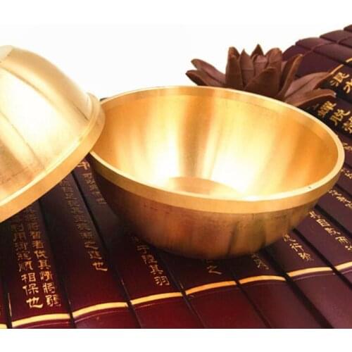 1Pc Copper Tibetan Bowl Buddha Disciples to Supply Water Meditation Mini Brass Cup Home Desk Decor