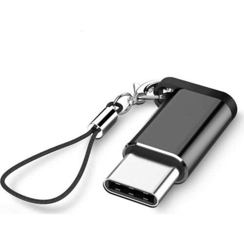 Micro USB to Type C Adapter With Keychain Micro USB Connector Female to Male Mobile Phone Adapter for Huawei for Xiaomi