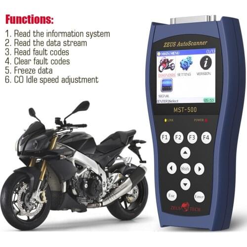 MST500 Asian Motorcycle Diagnostic Tool Zeus Motor-scan Universal motorbike fault code erase tool For h-onda, s-uzuki, y-amaha