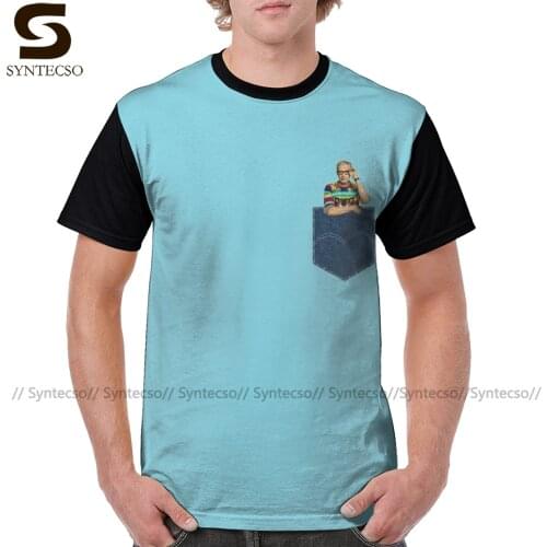 Jurassic World T Shirt Pocket Jeff Goldblum Graphic T-Shirt Print Big Tee Shirt Mens Polyester Graphic Tshirt