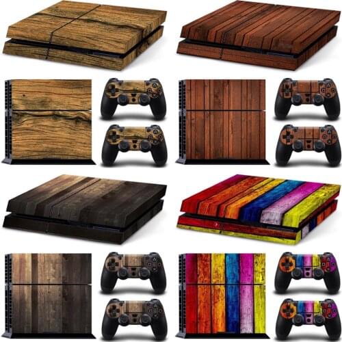 Wood design PVC Skin Sticker for PS4 Console and Controllers Vinyl skin stickers for ps4 skin sticker