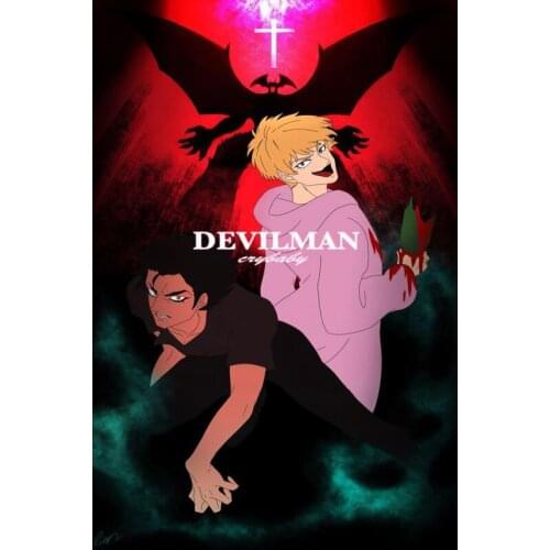 Nice DEVILMAN Anime Poster Silk Fabric Wall Art Poster Print Painting Nature Decoration Pictures Modern Home Decor