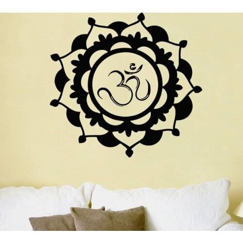 New Style Design Indian Mandala Wall Sticker Flower Vinyl Self Adhesive Home Decor Living Room Art Murals