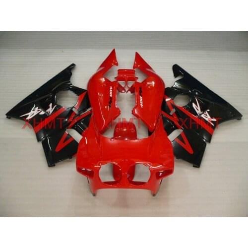 For Honda CBR400RR 1987 - 1989 MC23 Fairings CBR400RR 1987 Plastic Fairings for Honda CBR400RR 1988 Red Black Fairing Kits