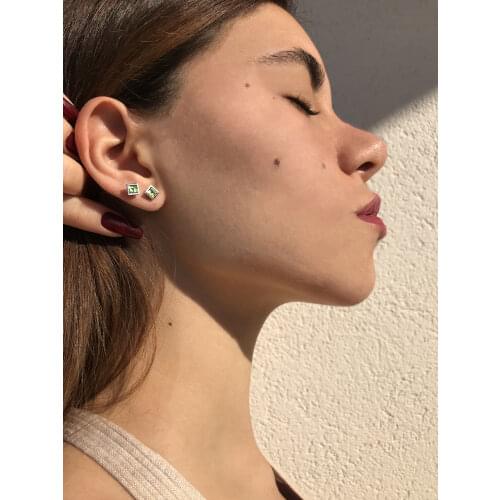 Virtual Jewelery Peridot Earrings Custom Made 925 Sterling Silver Unisex