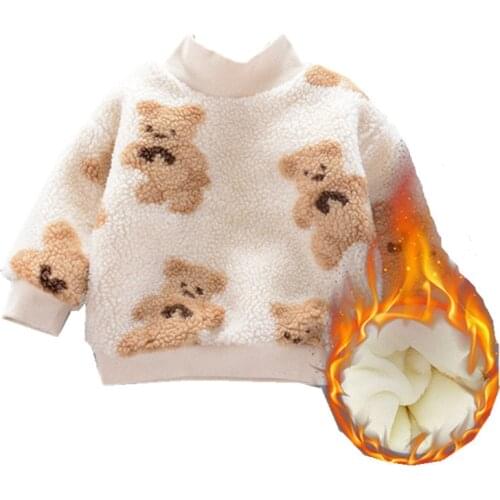 2021 Autumn Winter Sweaters Baby Boys Tops Clothes Toddler Warm Shirt Thicken Flannel Coats Children Sweater Christmas Costume