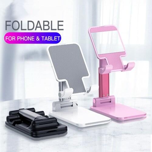 3-Fold 4 Colors Phone Stand Holder Multiple-Use Portable Desk Foldable Adjustable Telescopic Desktop Cell Phone Stand Holder