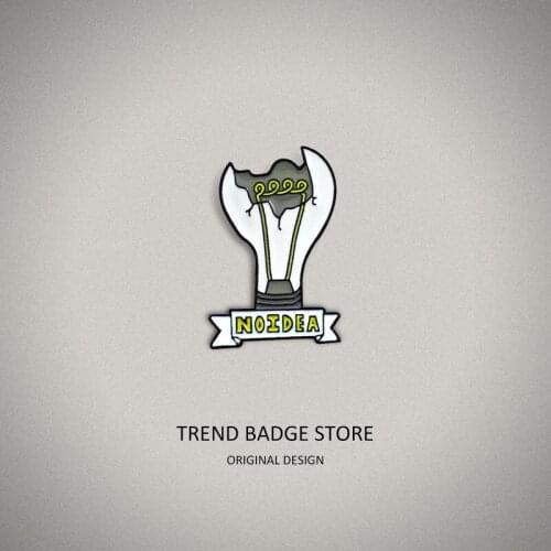 Personality Design Damaged Incomplete Light Bulb Brooches For Womens Clothing Bag Badge, No Idea Pins Metal For Backpack