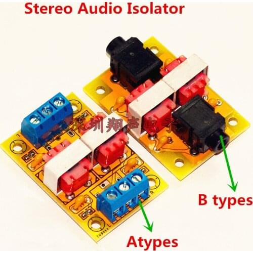 Stereo Audio Isolator Universal Ground Anti-Jamming Signal Noise Filter