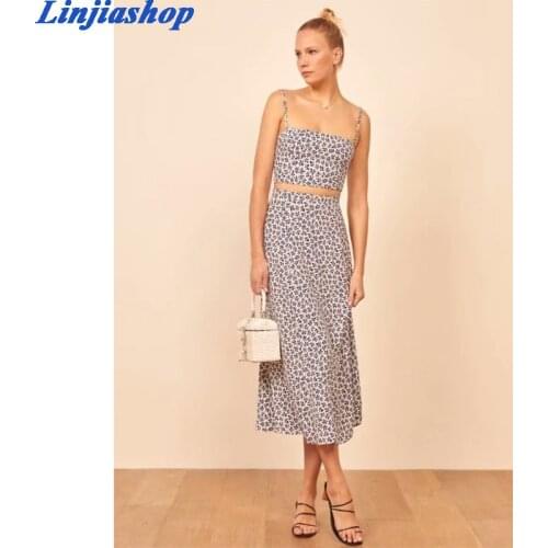 Summer top white casual tank tops elastic easy fit vocation style sleeveless floral print slim tops short femme vestidos