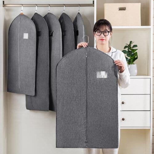 High Quality Clothes Dust Bag Clothes Dust Cover Transparent Hanging Household Storage Bag Folding Clothing Bags Coat Cover Suit