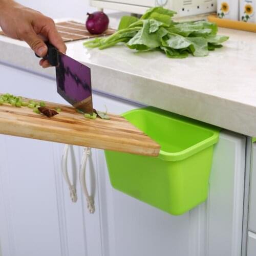 1Pc Fashion Kitchens Cabinet Door Basket Hanging Trash Can Waste Bin Garbage Rack Tool Mother Good Helps Storage Container