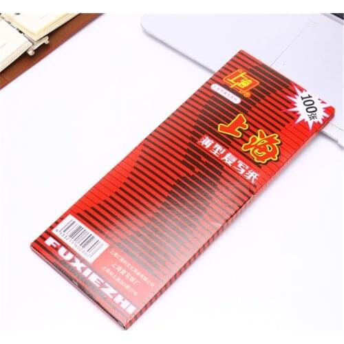 100pcs/box 38K Red Carbon Stencil Transfer Paper Double Sided Hand Pro Copier Tracing Hectograph Repro 22x8.5cm