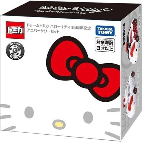 Tomy Simulation Alloy Car Model Childrens Toy Hellokitty Anniversary Set Silver White Black