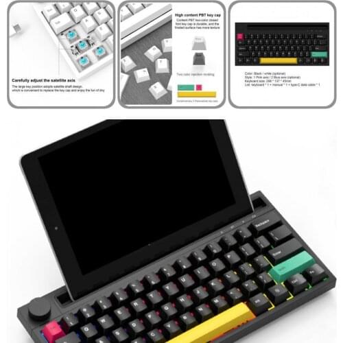 AJAZZ Reliable Wired/Bluetooth-compatible PC Keyboard Fine Workmanship Wireless Keyboard Power-saving for Laptop