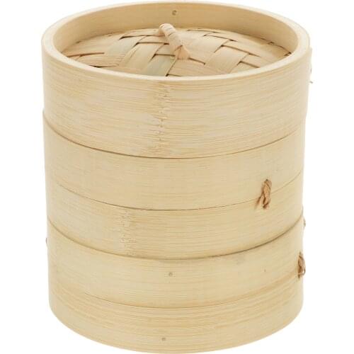 1 Set Handmade Bamboo Steamer Cooking Tool Kitchen Food Steamer with Lid