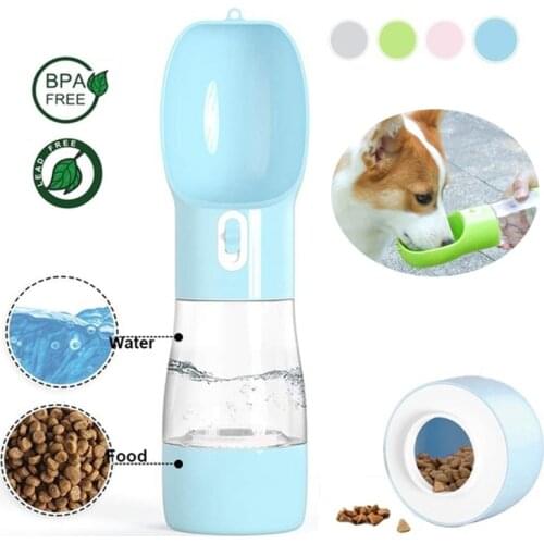 Pet Dog Water Bottle Portable Drinking water Feeder Bowl dog cat food feeding for Puppy dog cat Outdoor Walking Travel Supplies