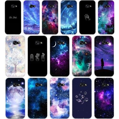 295FG sky Space planet Black Soft Silicone Tpu Cover phone Case for Samsung a3 2016 a5 2017 a6 plus a7 a8 2018 s6 7 8 9