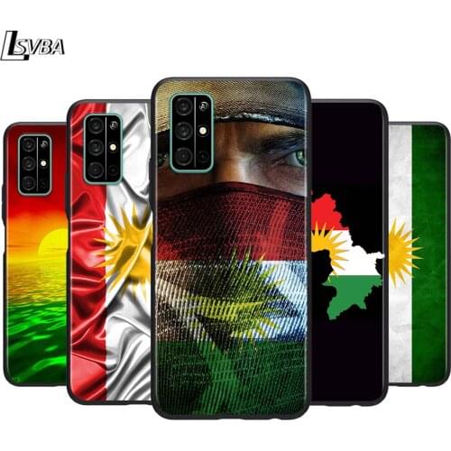 Kurdistan flag for Honor 30i 20 10 9A 9C 9S 9N 9X 9 8A 8C 8S 8X MAX 8 7A 7C 7S 7 Pro Lite Soft Black Phone Case