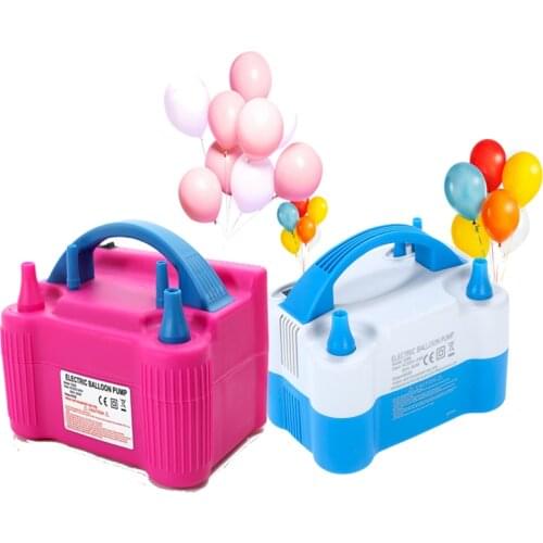 Electric Balloon Air Pump Inflator Dual-Nozzle Globos Machine Air Balloon Blower for Party Balloon Arch Column Stand
