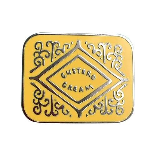 Custard Cream Biscuit Enamel Pin