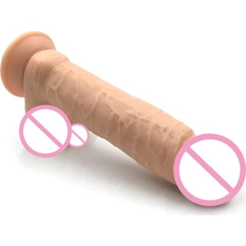 Quality flesh Long Dildos Big Size 225*50mm Large Dong Big Cock Huge Dildo Realistic Dick Adult Women Erotic Insert Sex Products