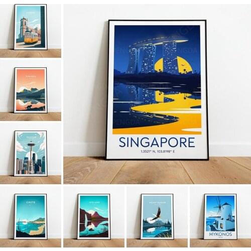 Hd Prints Home Decor Brid View Cartoon Blue Sky Pictures Cute Wall Artwork Modular Poster Painting Canvas Living Room No Framed