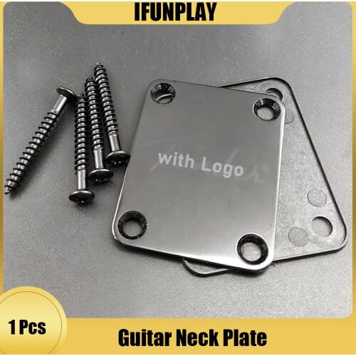 Black Chrome Electric Guitar Neck Plate Neck Plate for TL Guitar Electric Guitar Neck Joint Board