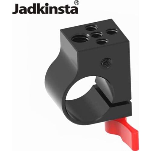 Jadkinsta New 25mm Rod Rig Clamp Adapter with 1/4 and 3/8 Mount for DSLR 24-26mm Rods Rig System Photo Studio Accessories