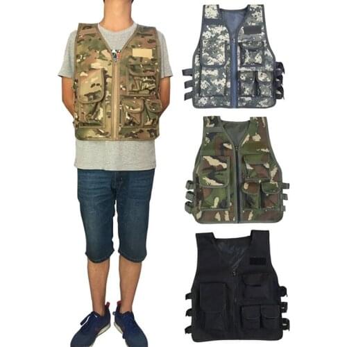 Camouflage Military Training Combat Airsoft Vest Children Adult Hunting Tactical Vest Cs Game Chest Rig Plate Carrier